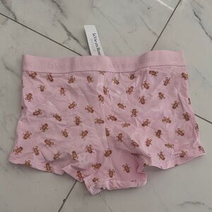 La Vie En Rose Pink Kids Boxer Briefs with Bear Pattern